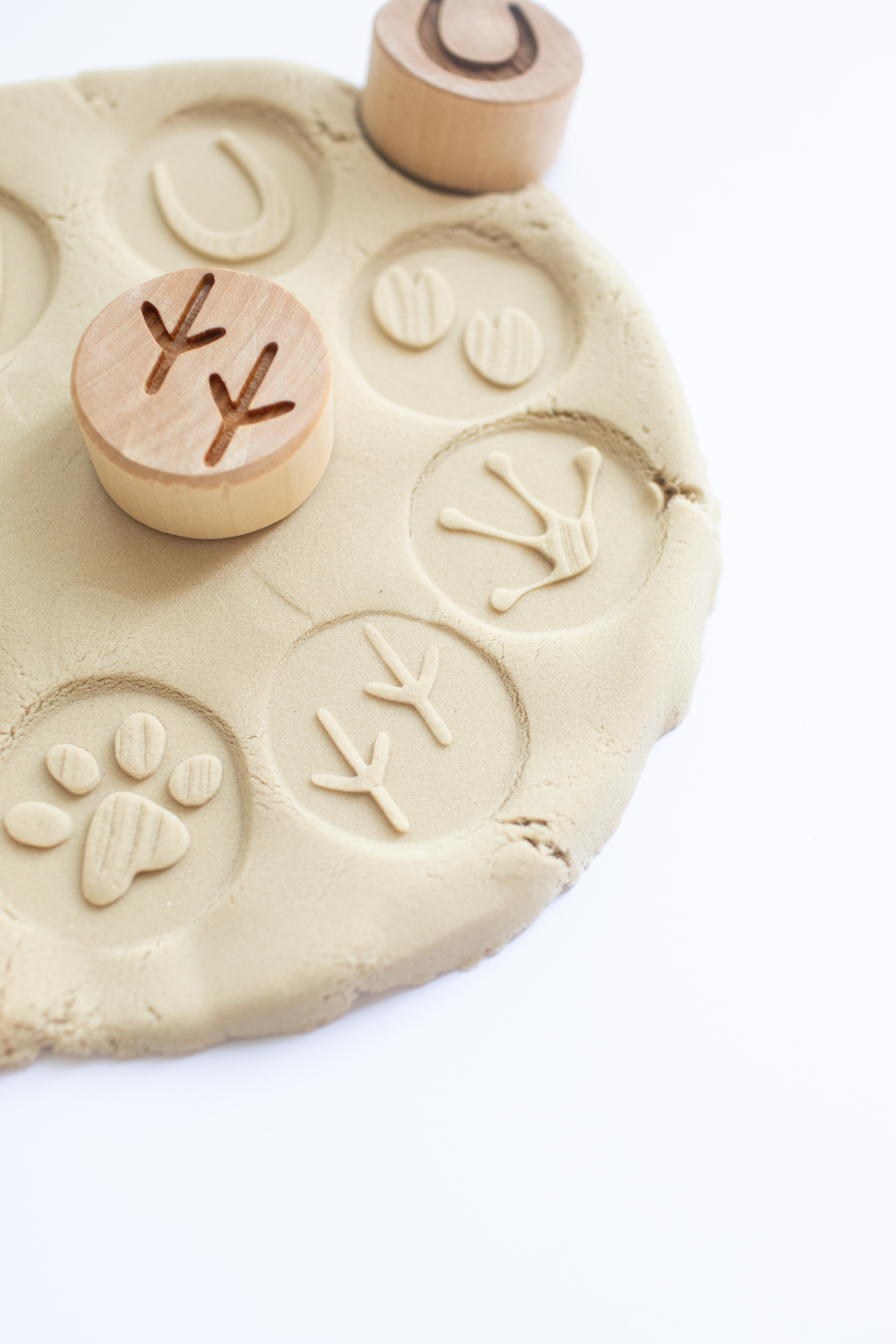 Houten stempelset - Dierensporen