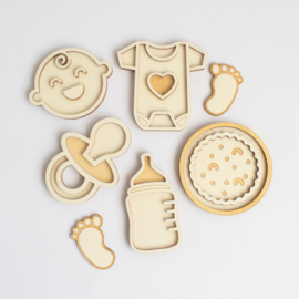 Houten minispeeltrayset - Baby op komst!