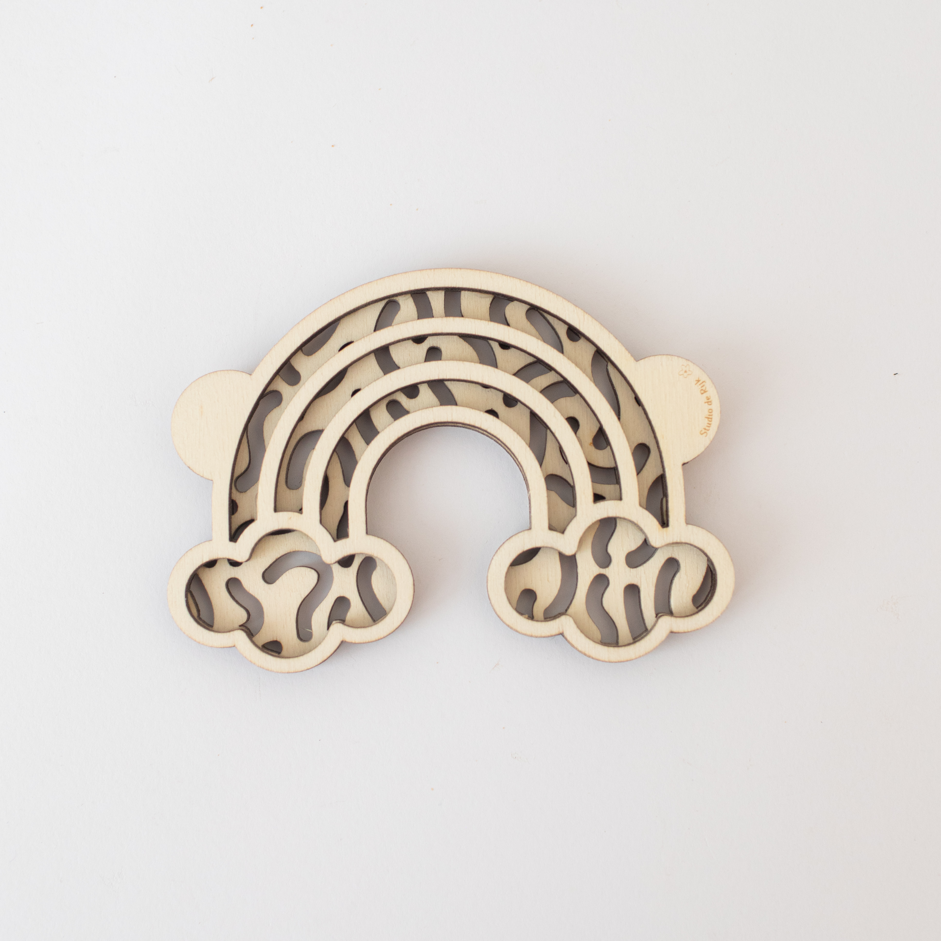 Houten zeefje - Regenboog