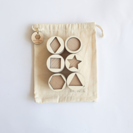 Houten stempelset - Geometrische vormen -