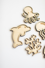 Houten minispeeltrayset - Oceaan