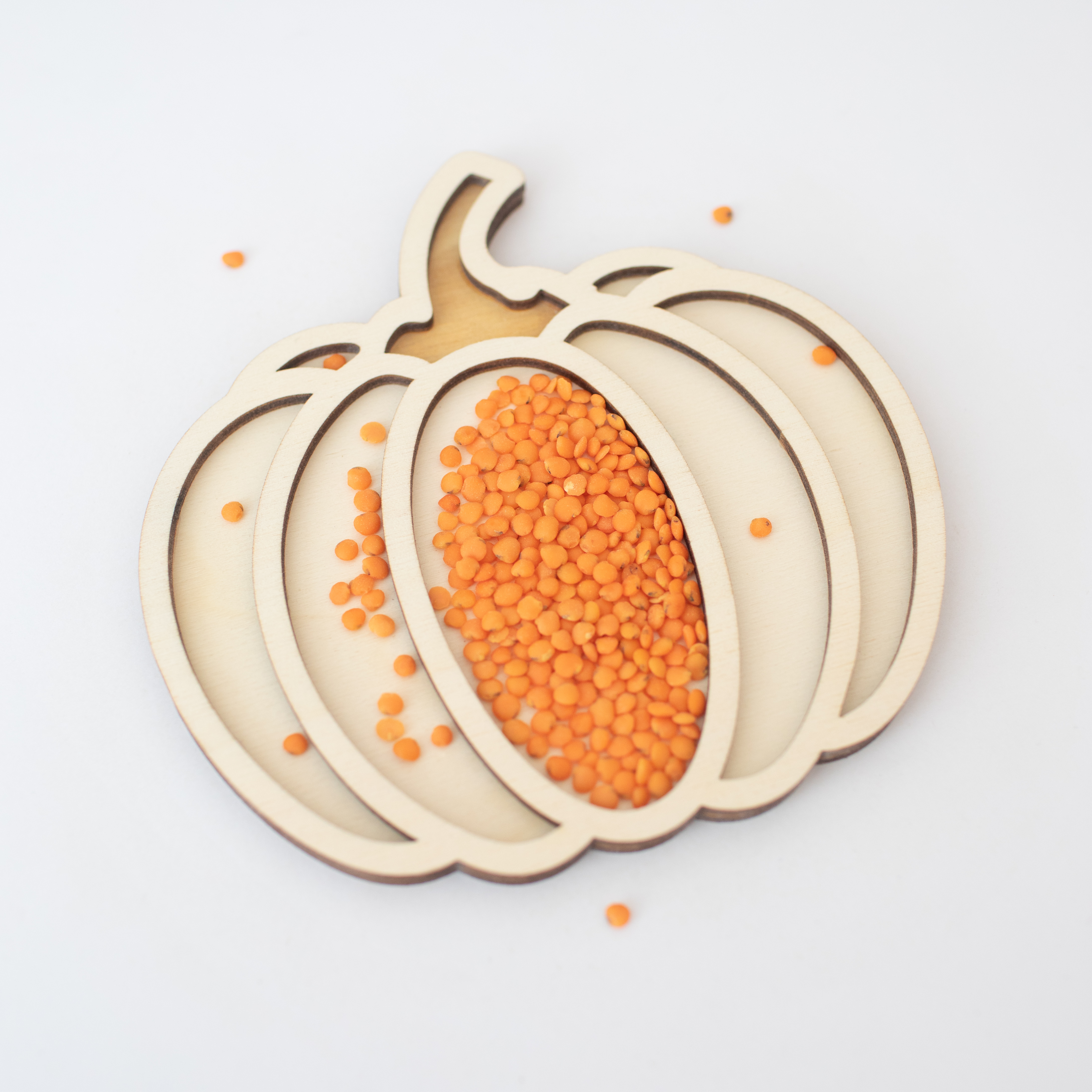Houten speeltray - Pompoen