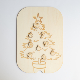 Trofast insert - Kerstboom met of zonder ornamenten (groot)
