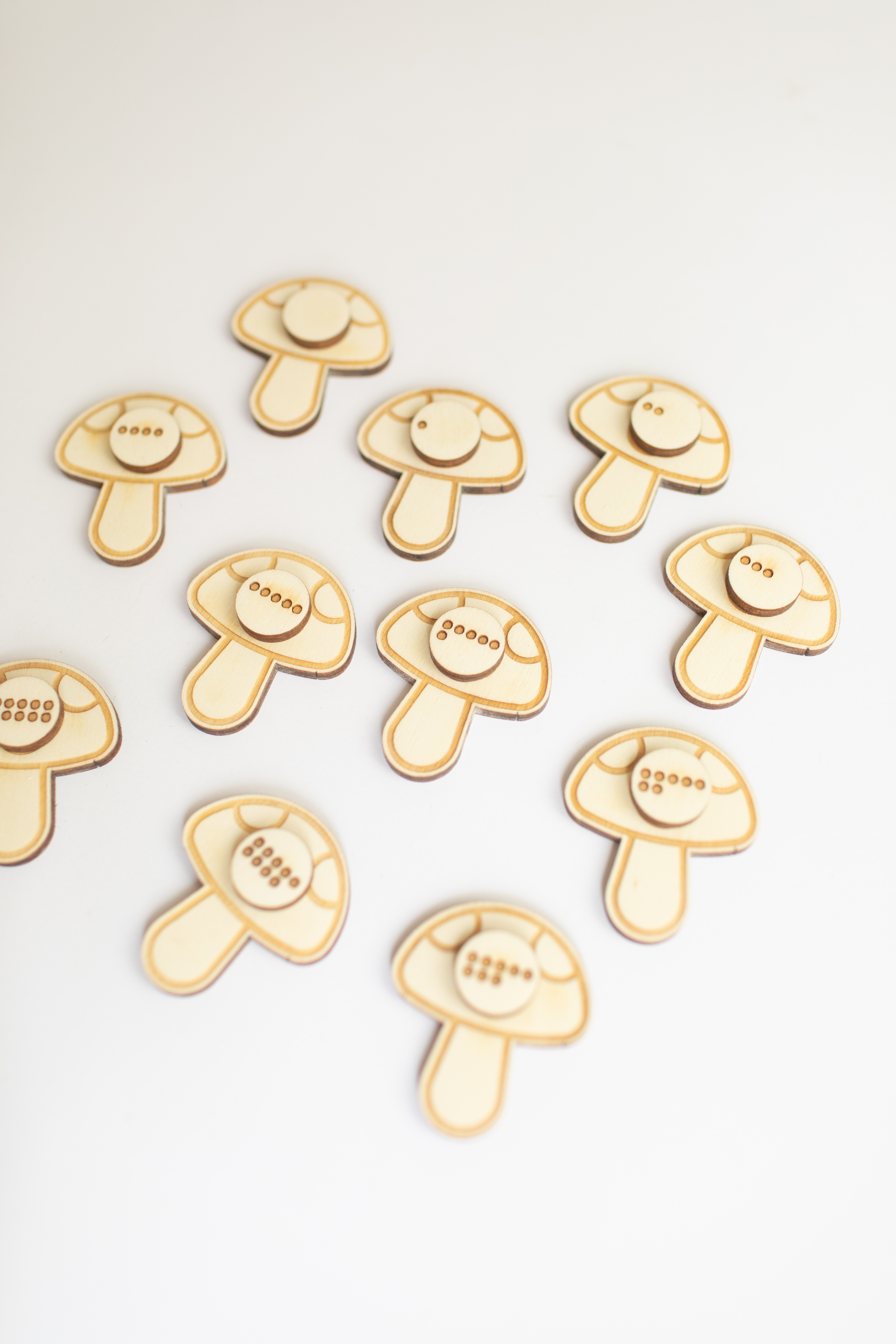Telfiguren - Paddestoelen met stippen 0-10