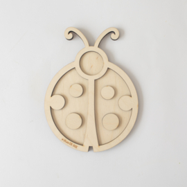 Houten speeltray - Lieveheersbeestje  -
