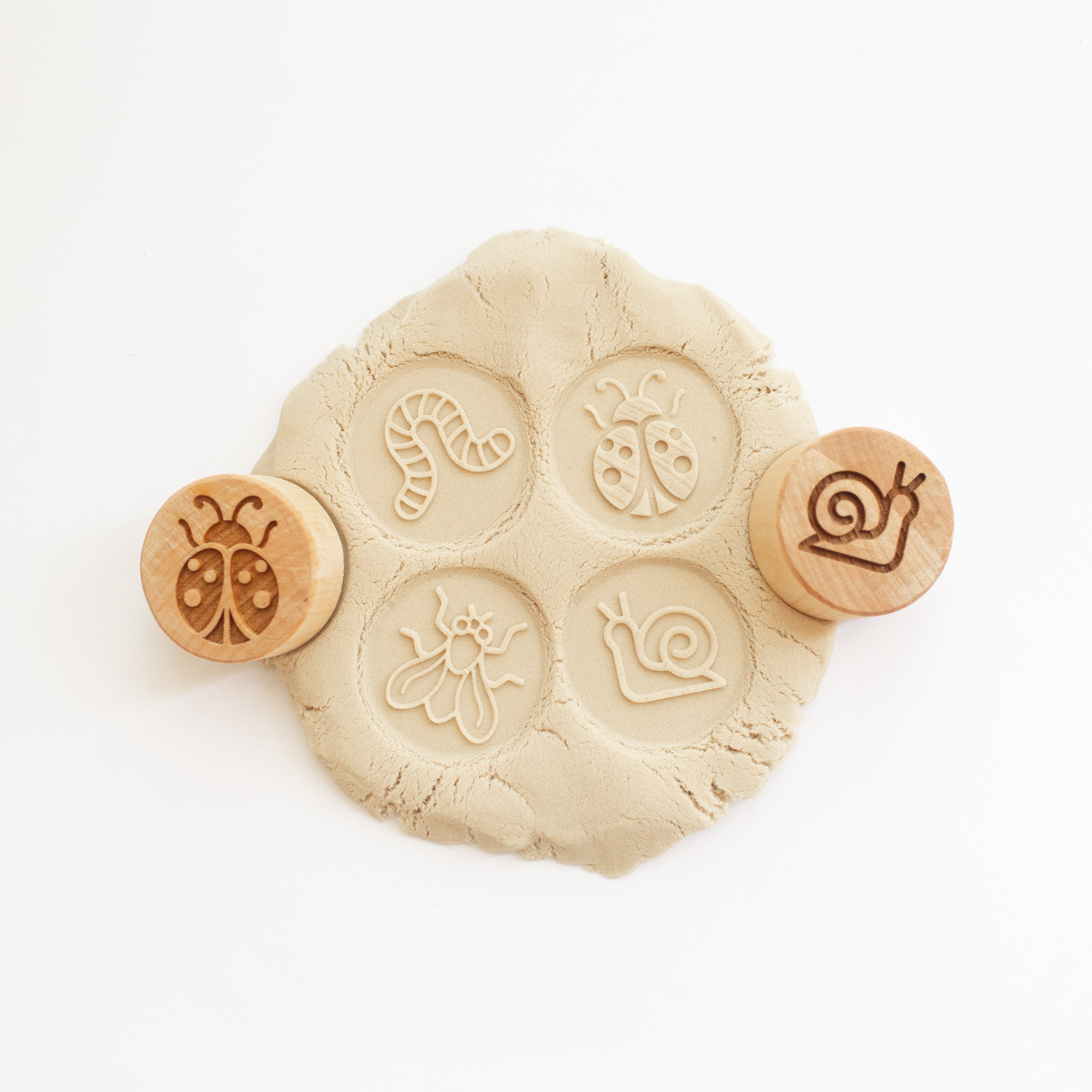 Houten stempelset - Kriebelbeestjes