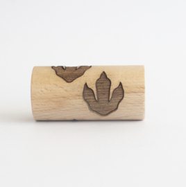 Houten roller - Dino poot afdrukken
