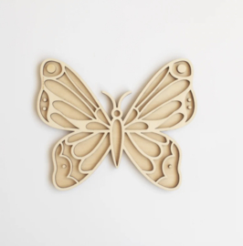 Houten speeltray - Vlinder -