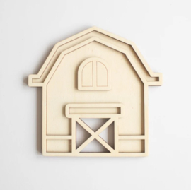Houten speeltray - Schuur