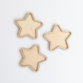 Houten speeltray miniset - Sterren