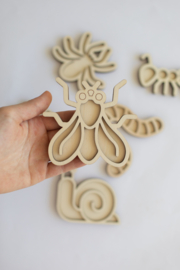 Houten minispeeltrayset - Kriebelbeestjes