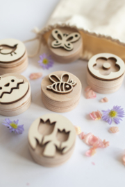 Houten stempelset - Het is lente! -