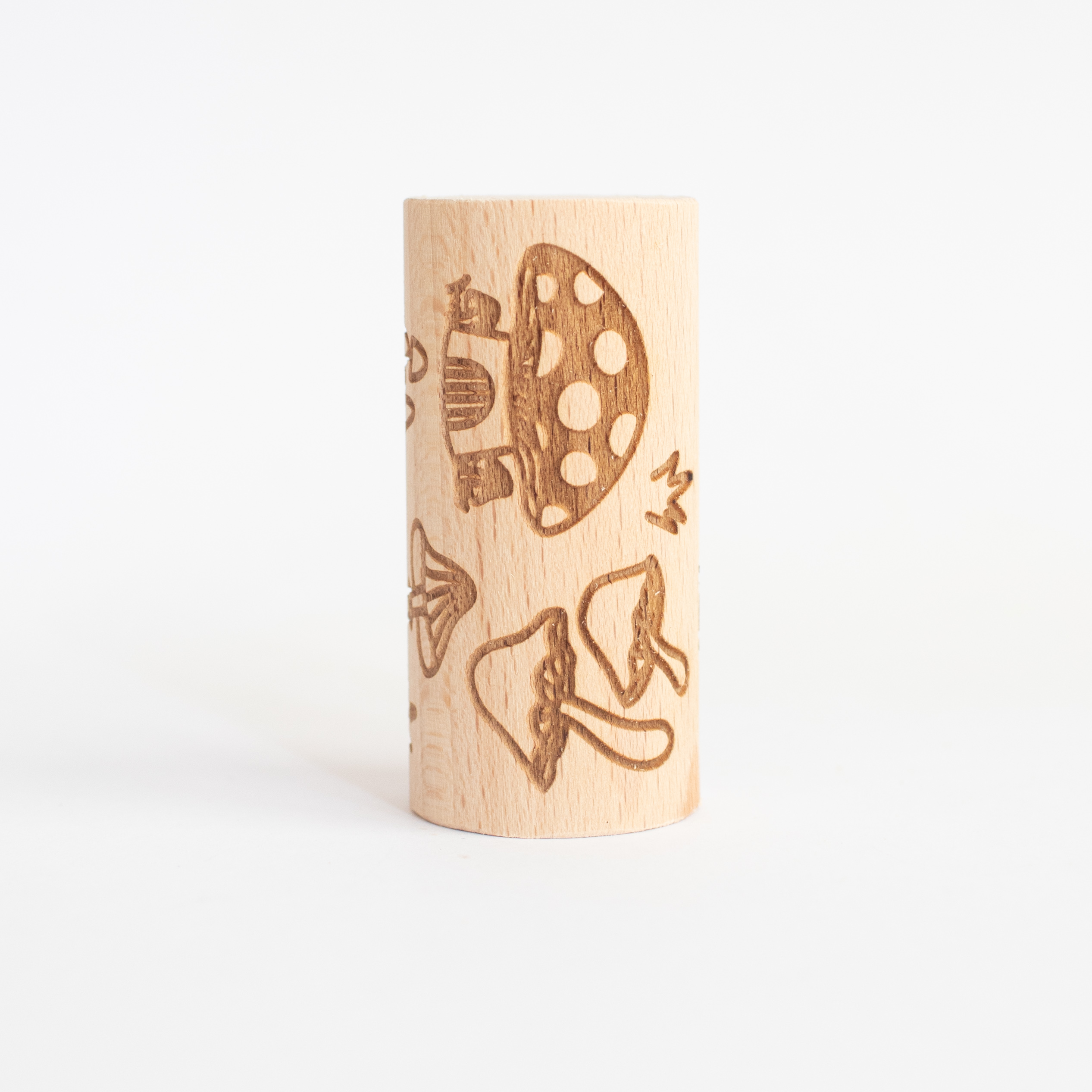 Houten roller - Paddestoelen in het bos