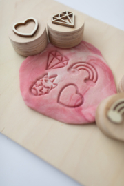 Houten mini stempelset - Unicorn -