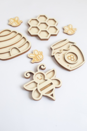 Speeltray miniset - De honingbij set van 4