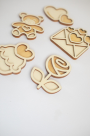 Houten minispeeltrayset - Liefde / Valentijn