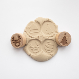 Houten stempelset -  Kerstmis Set 1