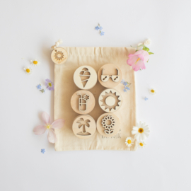 Houten stempelset - De zomer -