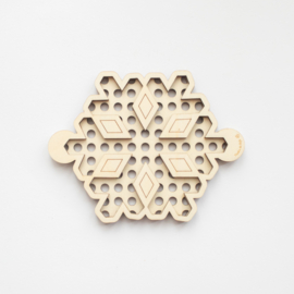 Houten zeefje - Sneeuwvlok