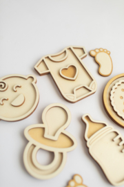 Houten minispeeltrayset - Baby op komst!