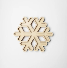 Houten speeltray - Sneeuwvlok  -