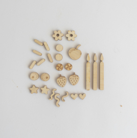Houten figurenset - Confetti