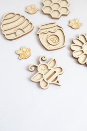Speeltray miniset - De honingbij set van 5