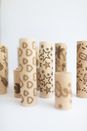 Houten roller - Sterren