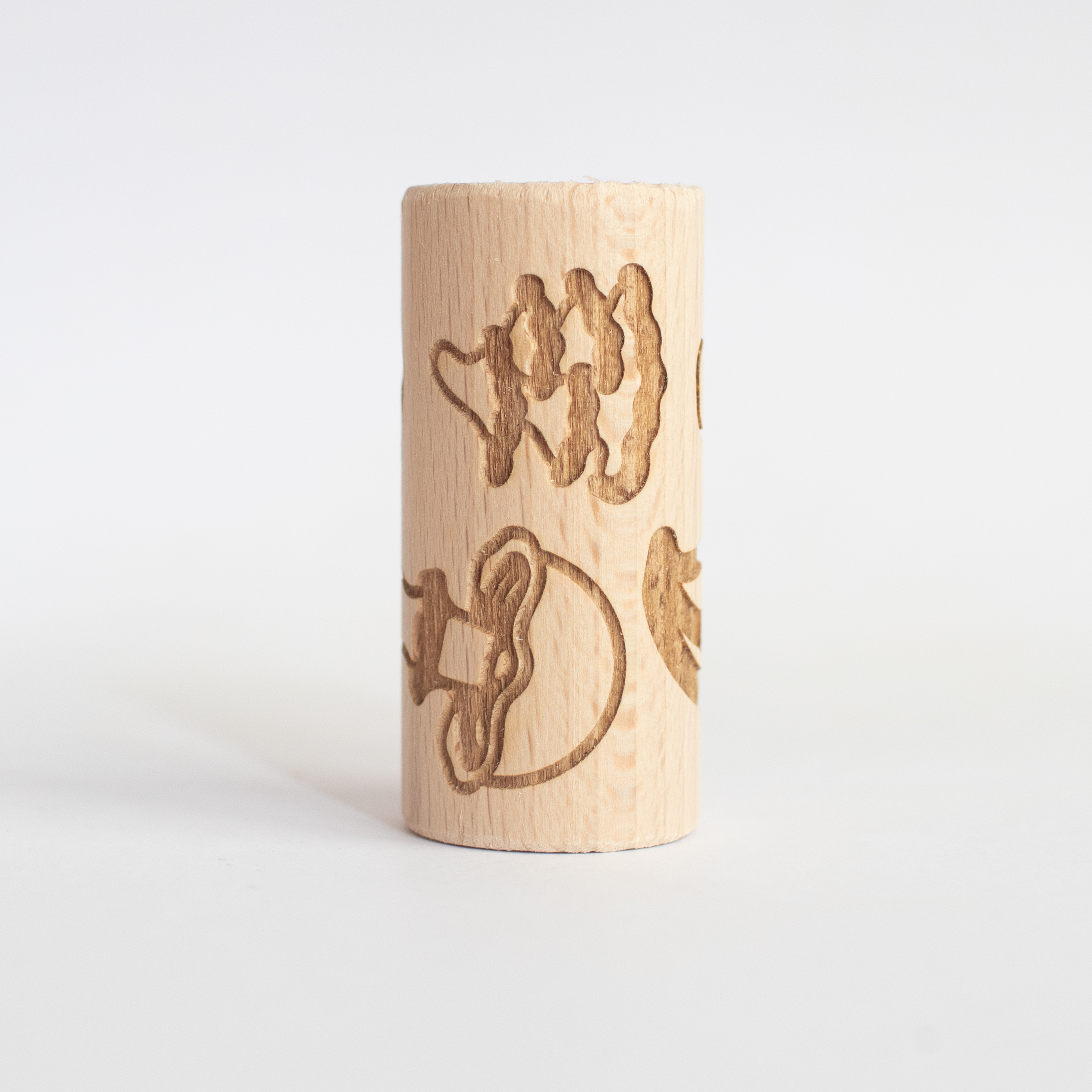 Houten roller - Paddestoelen
