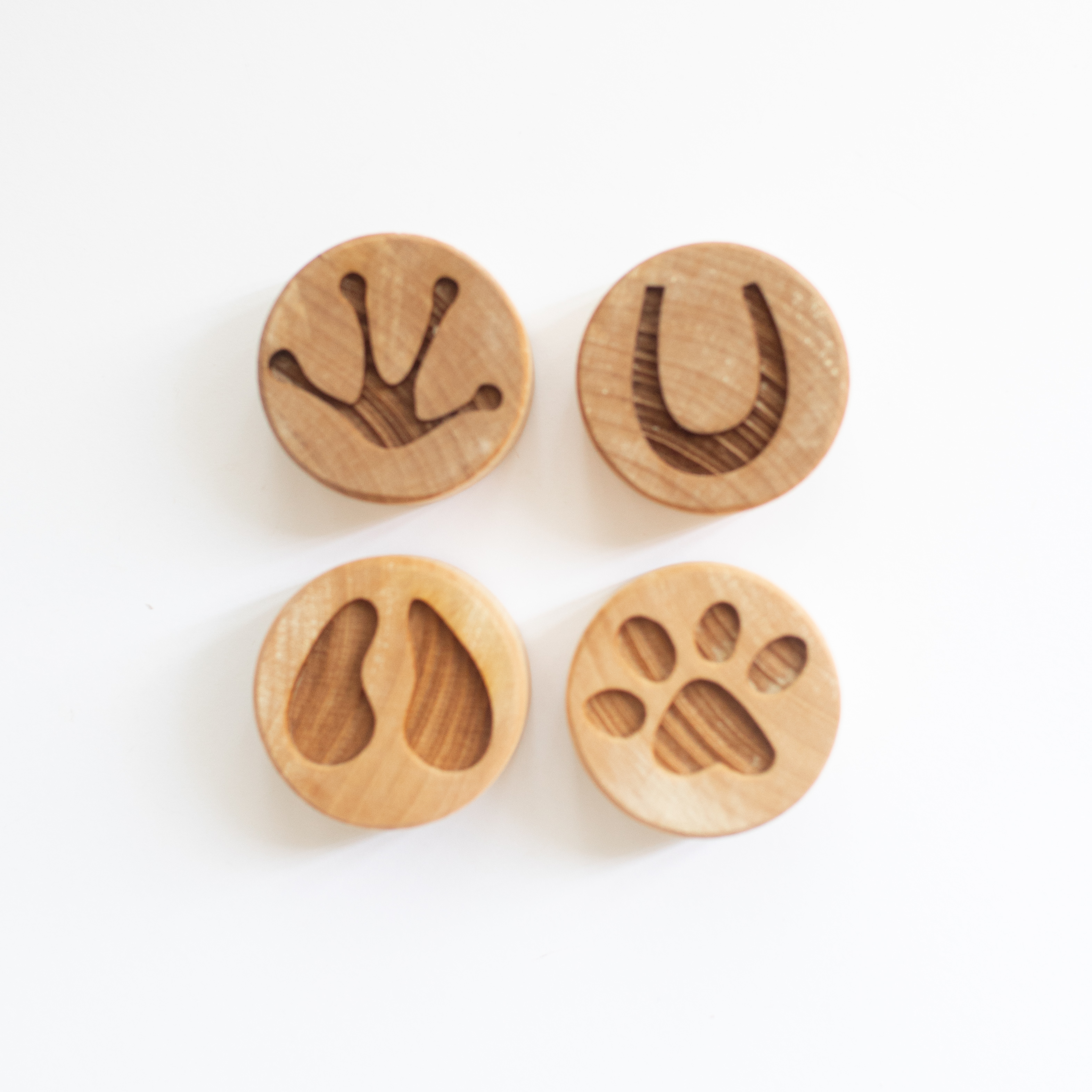 Houten stempelset - Dierensporen