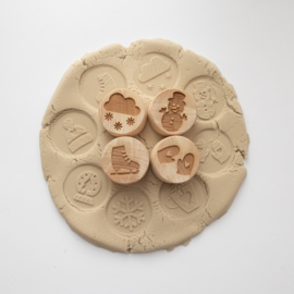 Houten stempelset - De winter