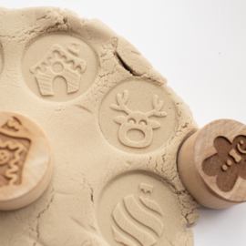 Houten stempelset - Kerstmis