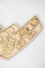 Houten speeltray - De pakjesboot -