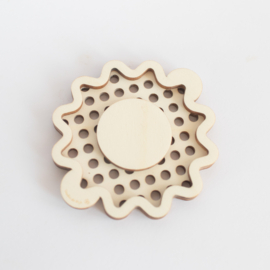 Houten zeefje - De zon