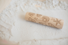 Houten roller - schelpen