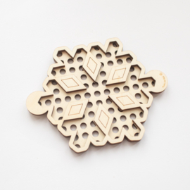 Houten zeefje - Sneeuwvlok