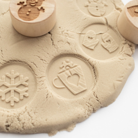 Houten stempelset - De winter