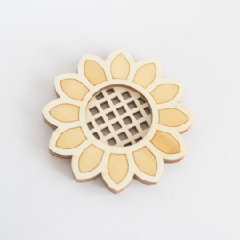 Houten zeefje - Zonnebloem