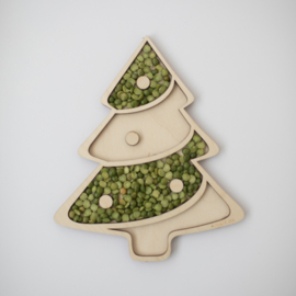 Houten speeltray - Kerstboom  -