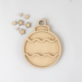 Houten speeltray - Kerstbal -
