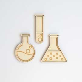 Speeltray miniset - Science flesjes trio