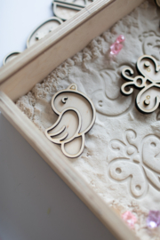 Houten minispeeltrayset -Het is lente! -