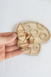 Houten speeltray - Kabouterhuisje  met kabouter -