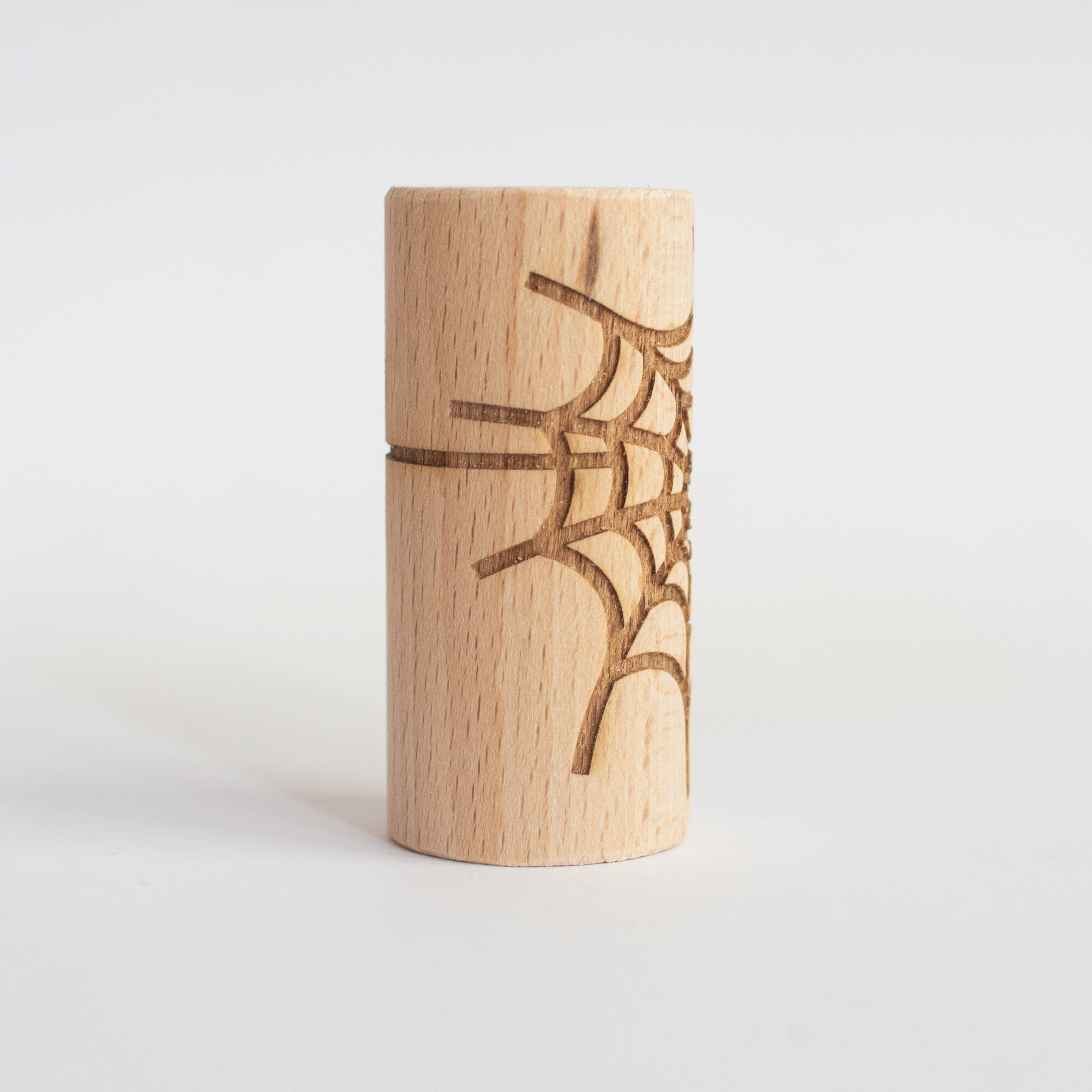 Houten roller - Spinnenweb