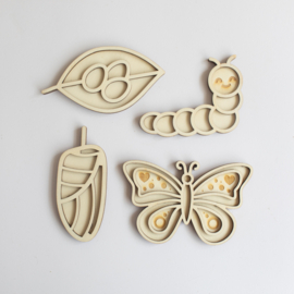 Speeltray miniset - Cyclus vlinder -