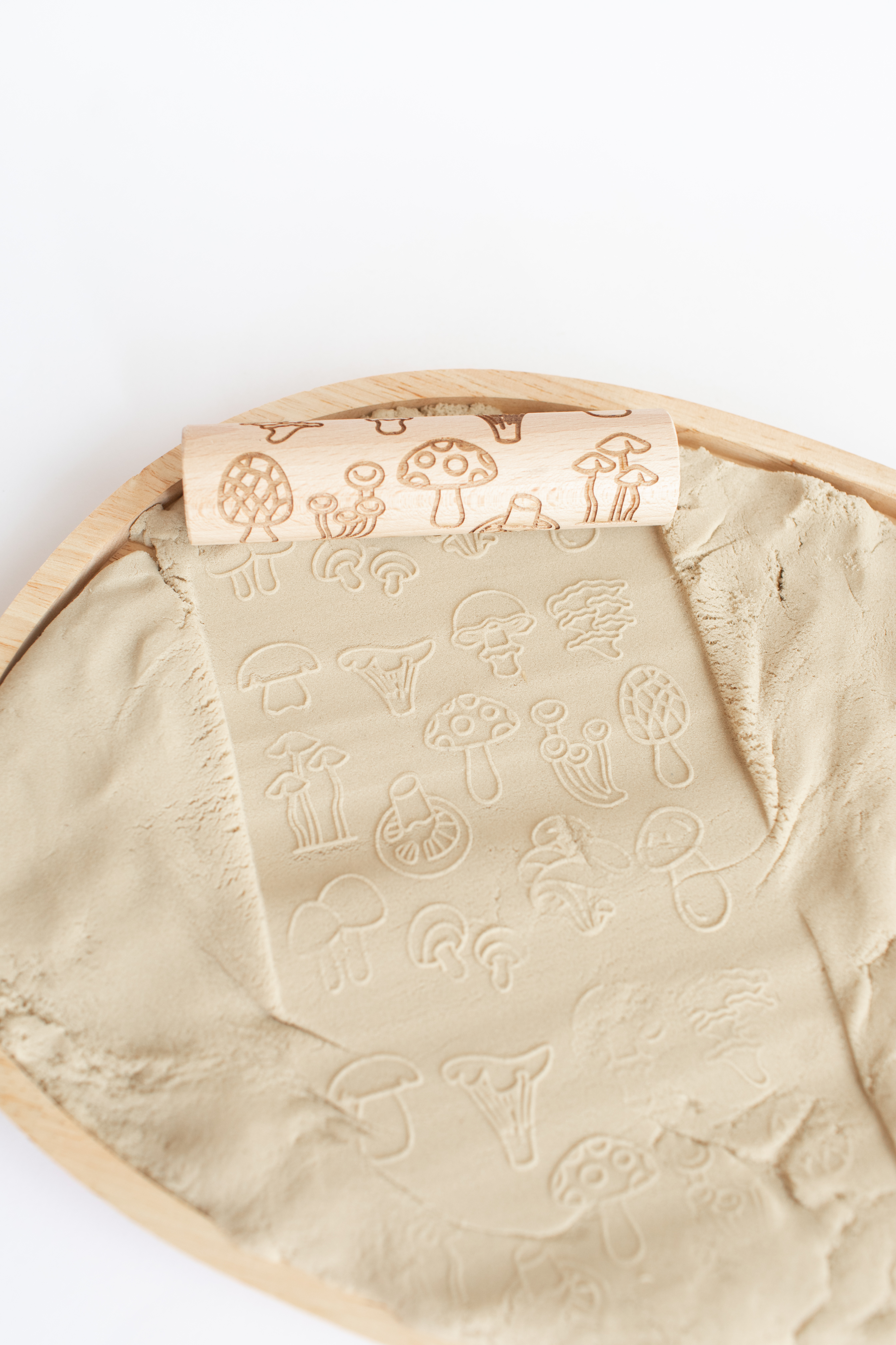 Houten roller - Paddestoelen