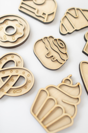 Houten speeltray miniset - De bakkerij