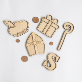 Houten minispeeltrayset - Sinterklaas -