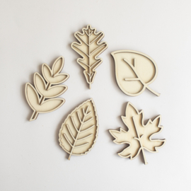 Minispeeltrayset - Bladeren leren (set van 5)
