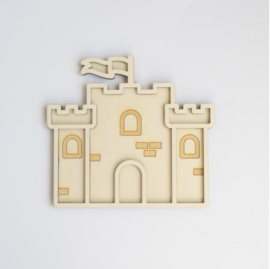 Houten speeltray - Kasteel